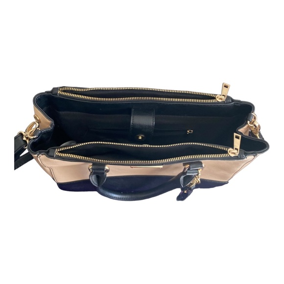 Women CALL IT SPRING Large Purse Crossbody Bag Beige and Black - Picture 6 of 8